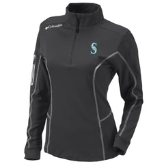 Seattle Mariners Columbia Women's Omni-Wick Shotgun Quarter-Zip Pullover Top for sale