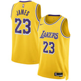 Nike - LeBron James Los Angeles Lakers Unisex Swingman Jersey - Icon Edition - Gold
