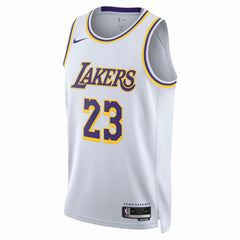 Nike - LeBron James Los Angeles Lakers Unisex Swingman Jersey - Association Edition - White