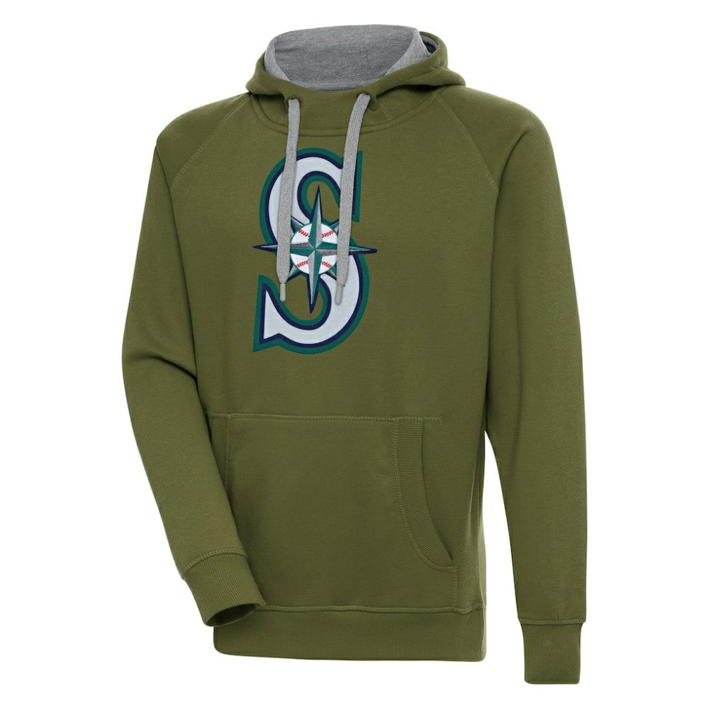 Seattle Mariners Antigua Victory Pullover Hoodie Lifestyle