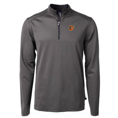 Baltimore Orioles Cutter & Buck Virtue Eco Pique Micro Stripe Recycled Quarter-Zip Pullover Top On Sale