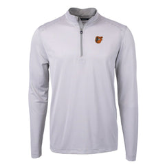 Baltimore Orioles Cutter & Buck Virtue Eco Pique Micro Stripe Recycled Quarter-Zip Pullover Top for sale