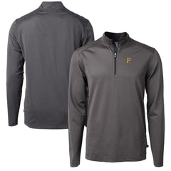 Pittsburgh Pirates Cutter & Buck Virtue Eco Pique Micro Stripe Recycled Quarter-Zip Pullover Top Sale