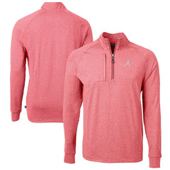 Atlanta Braves Cutter & Buck Adapt Eco Knit Stretch Recycled Quarter-Zip Pullover Top Clearance