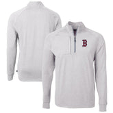 Boston Red Sox Cutter & Buck Adapt Eco Knit Stretch Recycled Quarter-Zip Pullover Top On Sale
