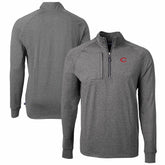 Cincinnati Reds Cutter & Buck Adapt Eco Knit Stretch Recycled Quarter-Zip Pullover Top for sale