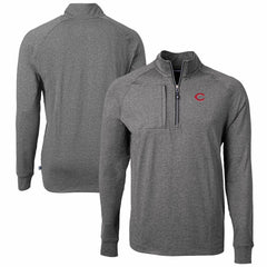 Cincinnati Reds Cutter & Buck Adapt Eco Knit Stretch Recycled Quarter-Zip Pullover Top for sale