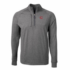 Cincinnati Reds Cutter & Buck Adapt Eco Knit Stretch Recycled Quarter-Zip Pullover Top for sale