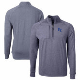 Kansas City Royals Cutter & Buck Adapt Eco Knit Stretch Recycled Quarter-Zip Pullover Top Clearance
