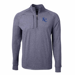 Kansas City Royals Cutter & Buck Adapt Eco Knit Stretch Recycled Quarter-Zip Pullover Top Clearance