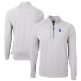 Los Angeles Dodgers Cutter & Buck Adapt Eco Knit Stretch Recycled Quarter-Zip Pullover Top for sale