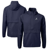 Atlanta Braves Cutter & Buck Charter Eco Recycled Half-Zip Anorak Jacket for sale