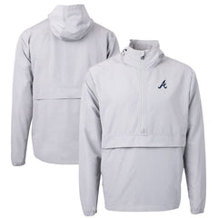 Atlanta Braves Cutter & Buck Charter Eco Recycled Half-Zip Anorak Jacket On Sale