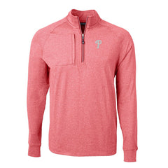 Philadelphia Phillies Cutter & Buck Adapt Eco Knit Stretch Recycled Quarter-Zip Pullover Top for sale