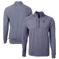 Philadelphia Phillies Cutter & Buck Adapt Eco Knit Stretch Recycled Quarter-Zip Pullover Top Sale