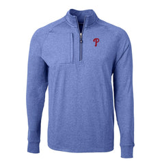 Philadelphia Phillies Cutter & Buck Adapt Eco Knit Stretch Recycled Quarter-Zip Pullover Top discount
