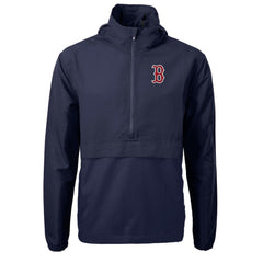 Boston Red Sox Cutter & Buck Charter Eco Recycled Half-Zip Anorak Jacket Lifestyle
