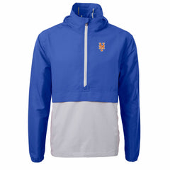 New York Mets Cutter & Buck Charter Eco Recycled Half-Zip Anorak Jacket for sale