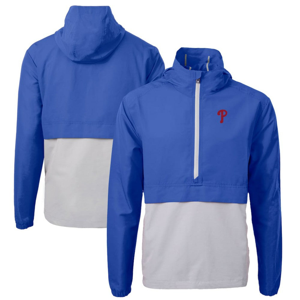 Philadelphia Phillies Cutter & Buck Charter Eco Recycled Half-Zip Anorak Jacket Clearance