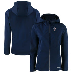 Philadelphia Phillies Cutter & Buck Women's Evoke Eco Softshell Recycled Full-Zip Jacket On Sale