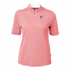 Philadelphia Phillies Cutter & Buck Women's Virtue Eco Pique Stripe Recycled Quarter-Zip Pullover Top On Sale