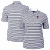 Cleveland Guardians Cutter & Buck Women's Virtue Eco Pique Stripe Top Online