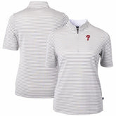 Philadelphia Phillies Cutter & Buck Women's Virtue Eco Pique Stripe Top Near Me
