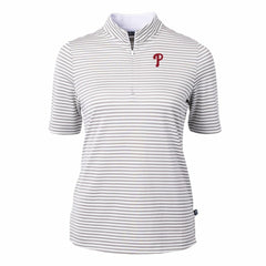Philadelphia Phillies Cutter & Buck Women's Virtue Eco Pique Stripe Top Near Me