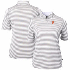 San Francisco Giants Cutter & Buck Women's Virtue Eco Pique Stripe Top discount