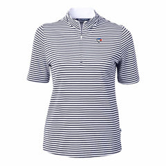 Toronto Blue Jays Cutter & Buck Women's Virtue Eco Pique Stripe Top Lifestyle