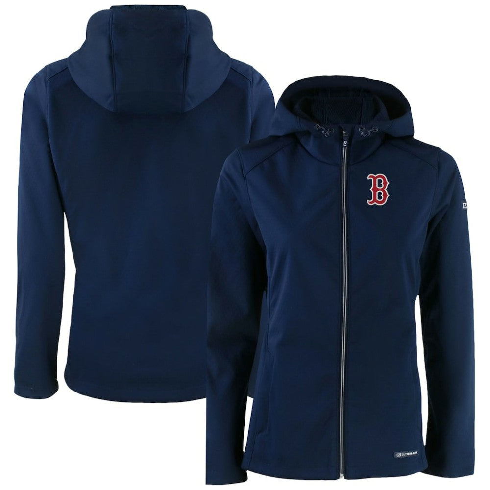Boston Red Sox Cutter & Buck Women's Evoke Eco Softshell Recycled Full-Zip Jacket discount