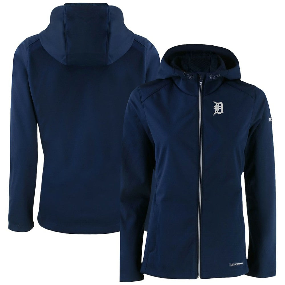 Detroit Tigers Cutter & Buck Women's Evoke Eco Softshell Recycled Full-Zip Jacket for sale