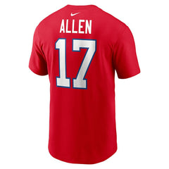 Josh Allen Buffalo Bills Player Name & Number T-Shirt Red - Nike