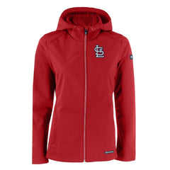 St. Louis Cardinals Cutter & Buck Women's Evoke Eco Softshell Recycled Full-Zip Jacket Clearance