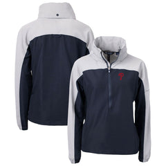 Philadelphia Phillies Cutter & Buck Women's Charter Eco Recycled Half-Zip Anorak Jacket Sale
