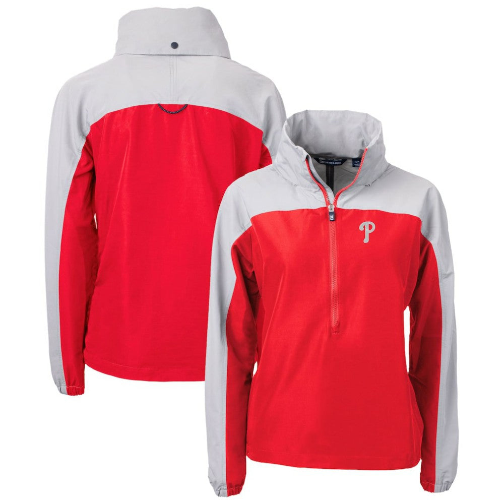 Philadelphia Phillies Cutter & Buck Women's Charter Eco Recycled Half-Zip Anorak Jacket discount