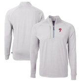 Philadelphia Phillies Cutter & Buck Big & Tall Adapt Eco Knit Stretch Recycled Quarter-Zip Pullover Top Lifestyle