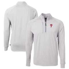 Philadelphia Phillies Cutter & Buck Big & Tall Adapt Eco Knit Stretch Recycled Quarter-Zip Pullover Top Lifestyle