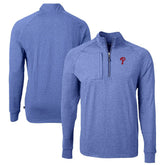 Philadelphia Phillies Cutter & Buck Big & Tall Adapt Eco Knit Stretch Recycled Quarter-Zip Pullover Top Clearance
