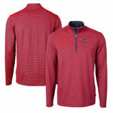Cleveland Guardians Cutter & Buck Virtue Eco Pique Micro Stripe Big & Tall Recycled Quarter-Zip Pullover Top Sale