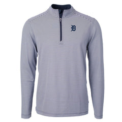 Detroit Tigers Cutter & Buck Virtue Eco Pique Micro Stripe Big & Tall Recycled Quarter-Zip Pullover Top Near Me
