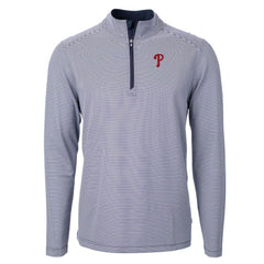 Philadelphia Phillies Cutter & Buck Virtue Eco Pique Micro Stripe Big & Tall Recycled Quarter-Zip Pullover Top Near Me
