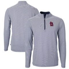 St. Louis Cardinals Cutter & Buck Virtue Eco Pique Micro Stripe Big & Tall Recycled Quarter-Zip Pullover Top Near Me