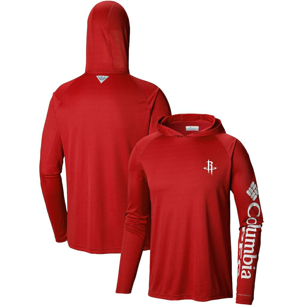Columbia - Houston Rockets Terminal Tackle Long Sleeve Hoodie T-Shirt - Red