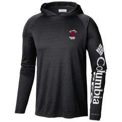 Columbia - Miami Heat Terminal Tackle Long Sleeve Hoodie T-Shirt - Black