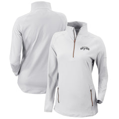 Columbia - San Antonio Spurs Women's Omni-Wick Outward Nine Quarter-Zip Pullover Top - White