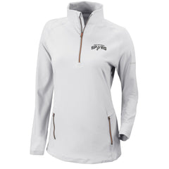 Columbia - San Antonio Spurs Women's Omni-Wick Outward Nine Quarter-Zip Pullover Top - White