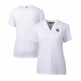 Las Vegas Raiders Cutter & Buck Women's Helmet Logo DryTec Forge Stretch V-Neck Blade Top White - NFL