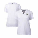 Los Angeles Chargers Cutter & Buck Women's Helmet Logo DryTec Forge Stretch V-Neck Blade Top White - NFL