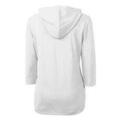 Washington Commanders Cutter & Buck Women's Helmet Logo DryTec Virtue Eco Pique Recycled Half-Zip Pullover Hoodie White - NFL